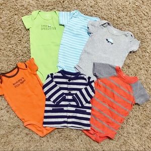 6 Piece 3 Months Boy Onesie Bundle